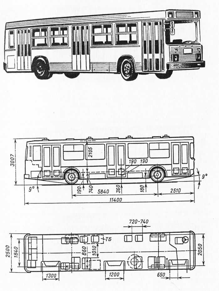 Чертеж автобуса лиаз 5256