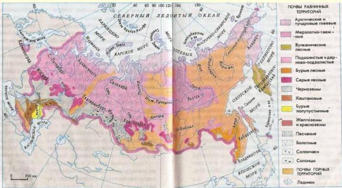 Карта плодородия почв в россии