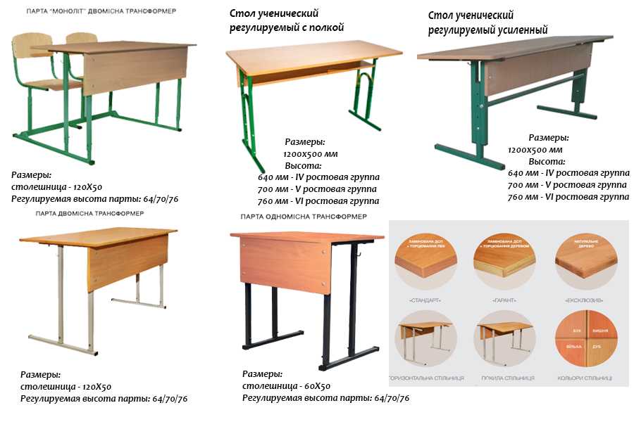 Парты в школе схема