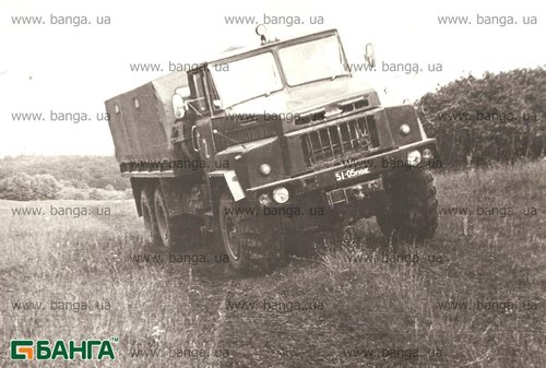Движение автомобиля Краза-260 по косогору