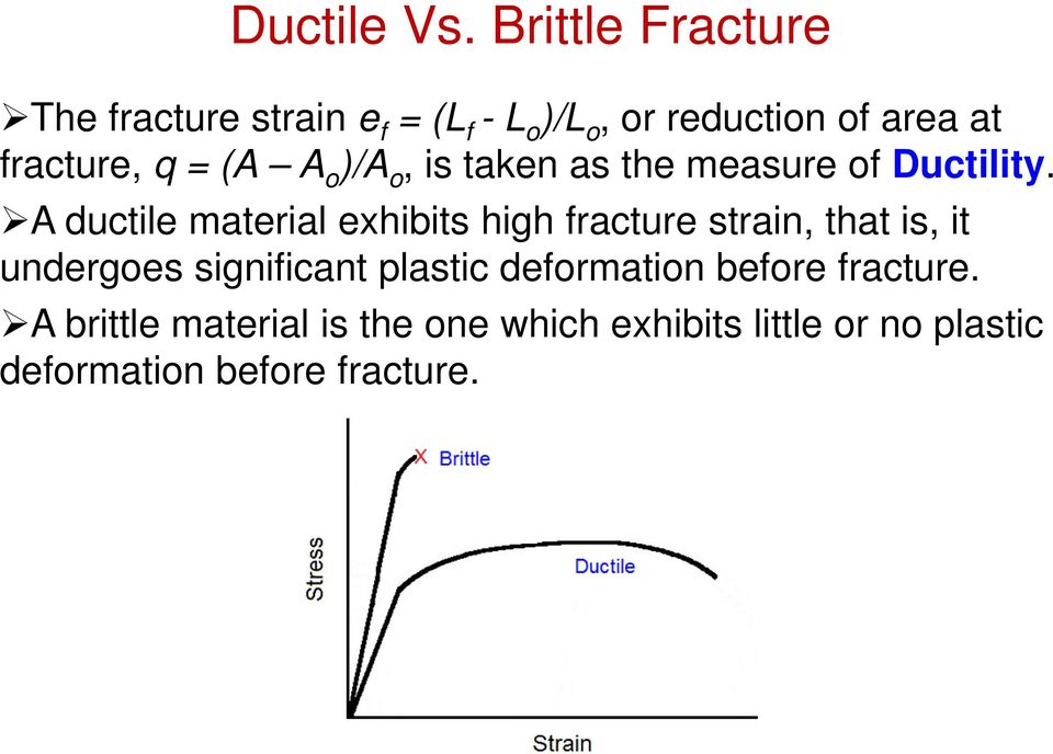 q = (A A o )/A o, is taken as the measure of Ductility.