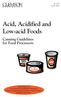Acid, Acidified and Low-acid Foods