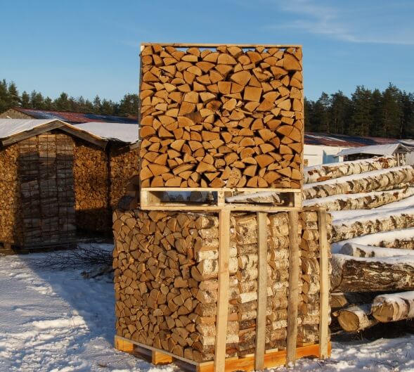 куб колотых дров фото