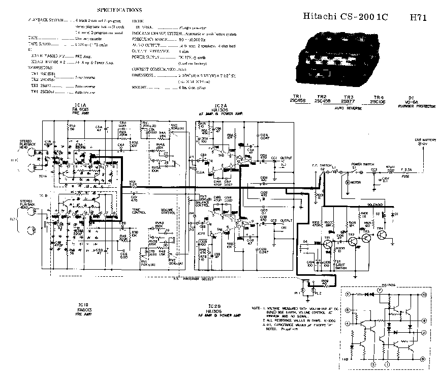 Схема hitachi w160