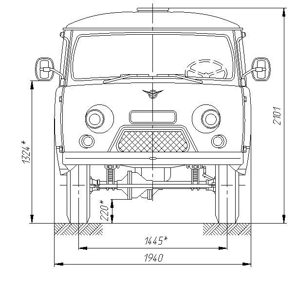 Размеры уаз 3303 бортовой