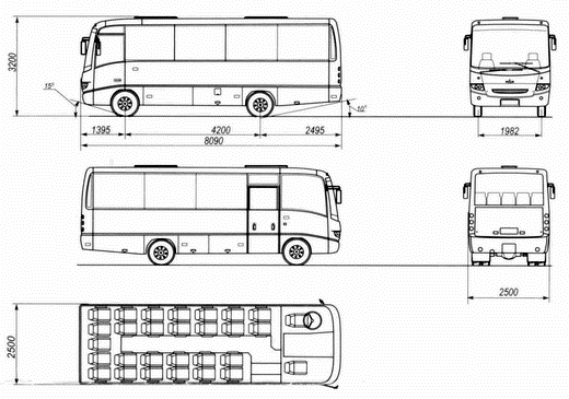 Паз 3205 чертеж