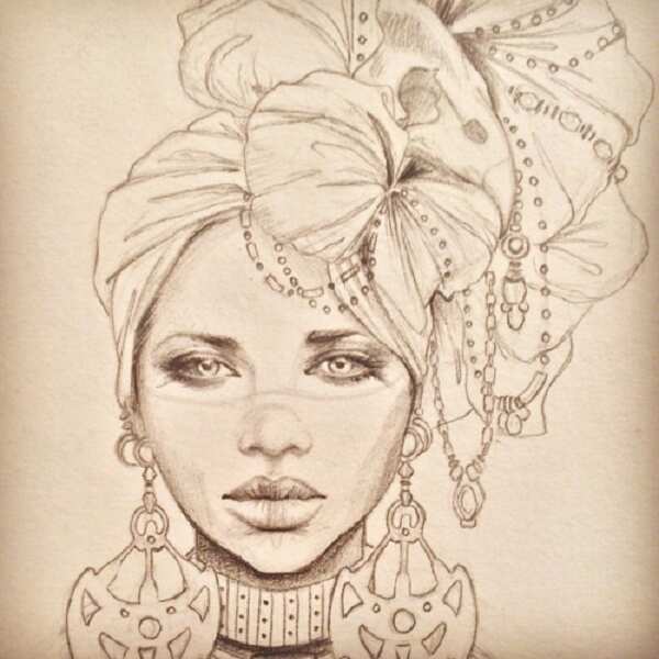 african sketch