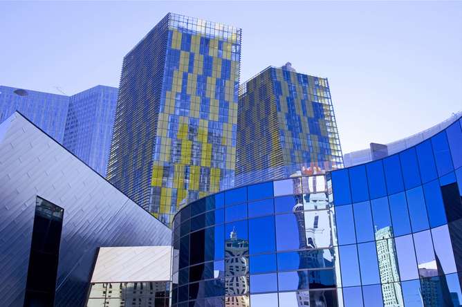 Las Vegas’s glass boxes couldn’t exist without air conditioning. Credit: Bert Kauffman, CC BY Climate change means we can’t keep living in glass houses