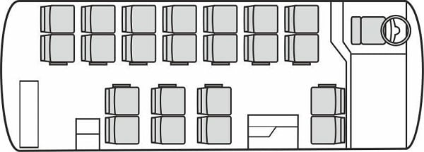 Планировка салона ПАЗ 3206 школьный