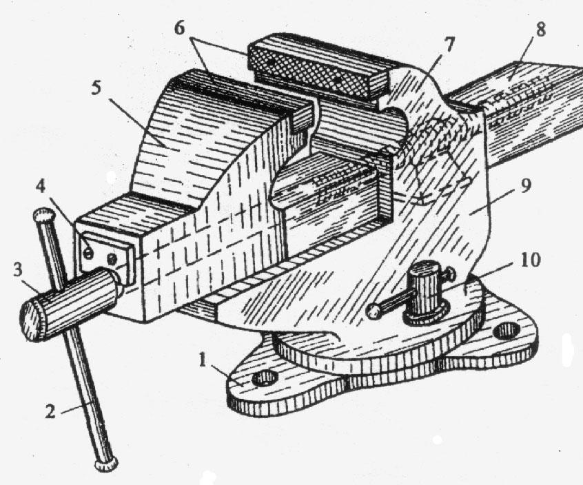 Тиски станочные устройство схема