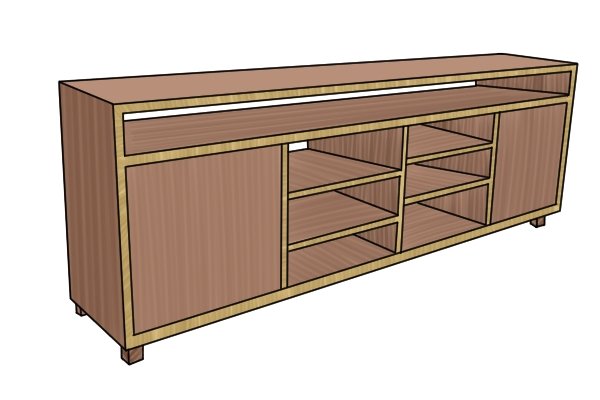 Furniture made from plywood, manufactured board, sheet products