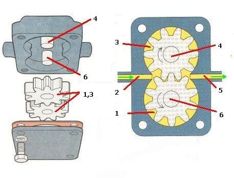 Насос шестеренный чертеж