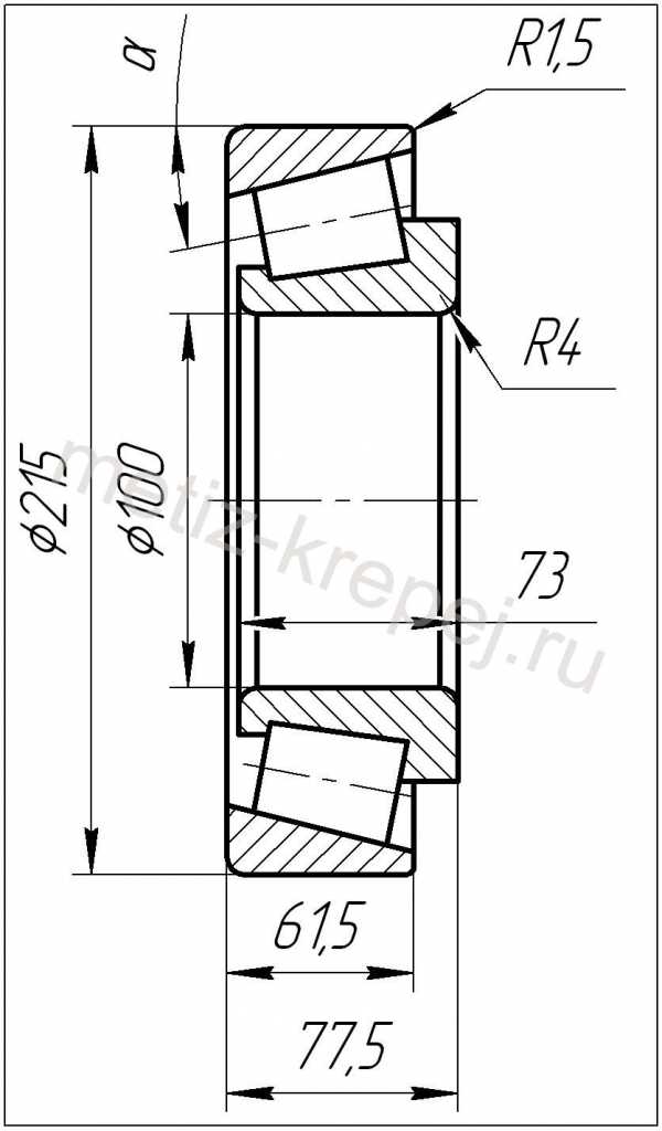 Подшипник 7620 размеры