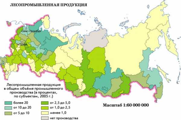 Карта лесной промышленности