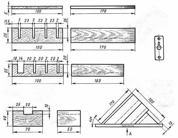 Чертежи столярных изделий с размерами из дерева
