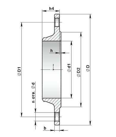 Международный фланец для приема топлива чертеж