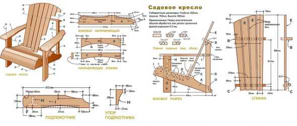 Складная мебель из дерева чертежи