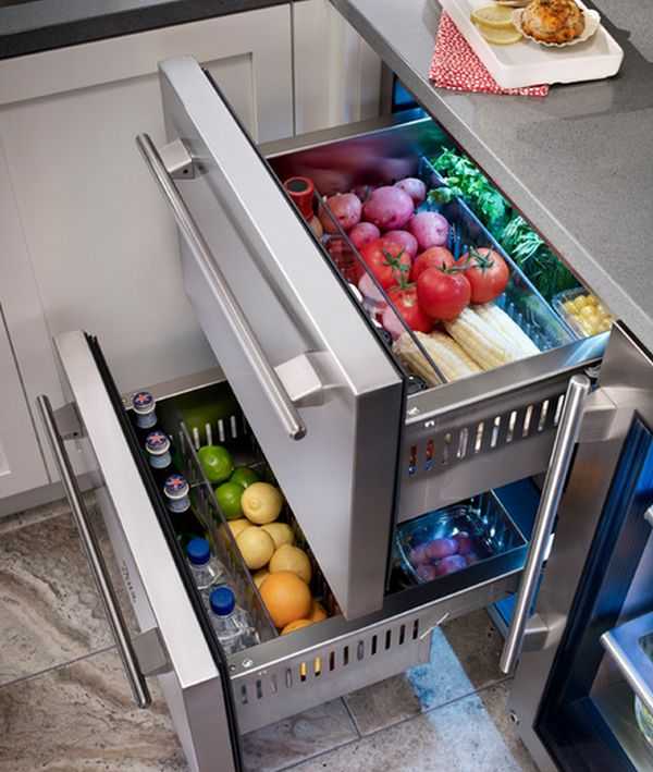 Мини холодильник под столешницу в кухню