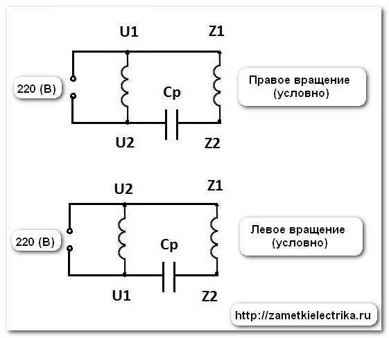 Однофазный конденсаторный асинхронный двигатель