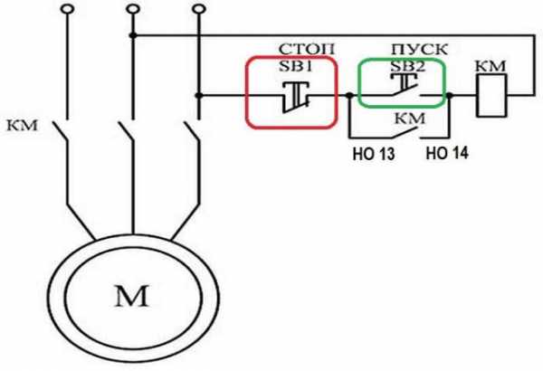 Принцип работы магнитного пускателя схема