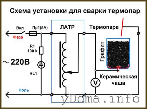 Термопара на схеме