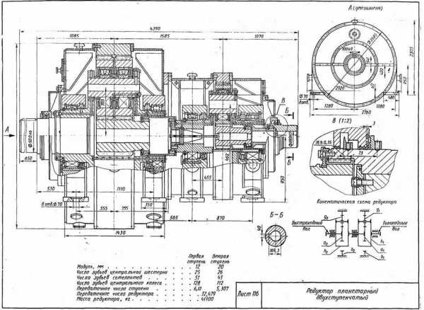 Планетарный редуктор схема
