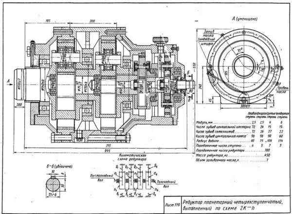 Редуктор планетарный 605 w2v схема