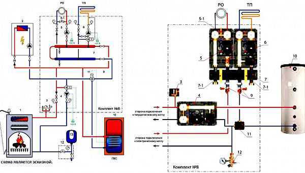 Один котел на два дома схема подключения