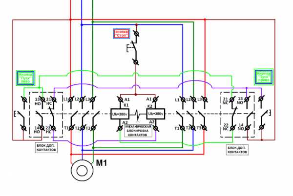 Схема подключения пускателя реверс