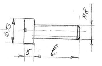 Шпилька м14 чертеж