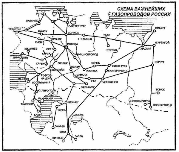 Карта где проходит газовая труба