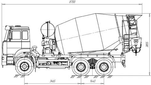 Бетоновоз миксер габариты машины