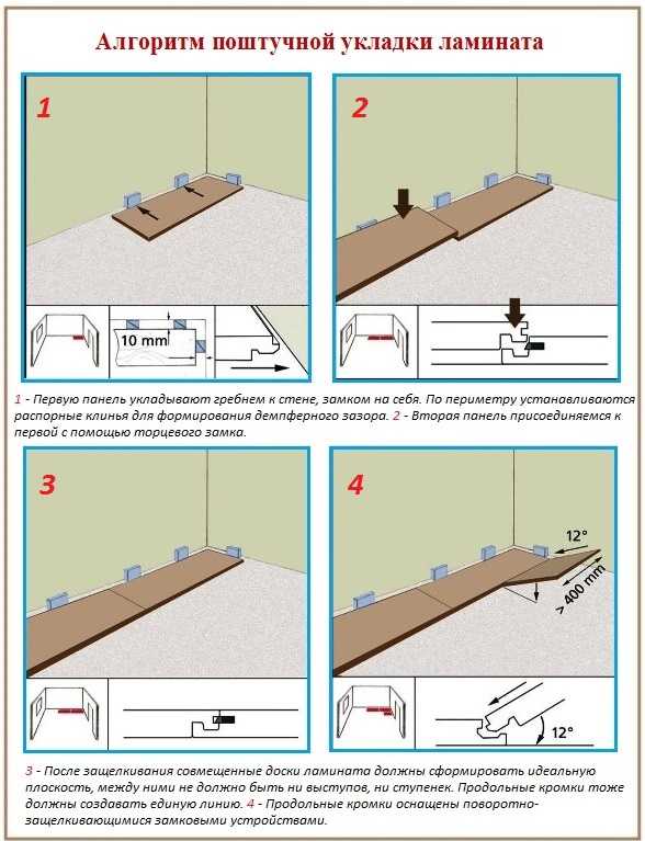 Укладка ламината 1 3 схема с фаской