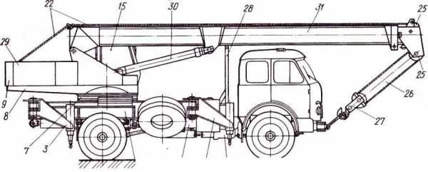 Схема поворотного редуктора автокрана
